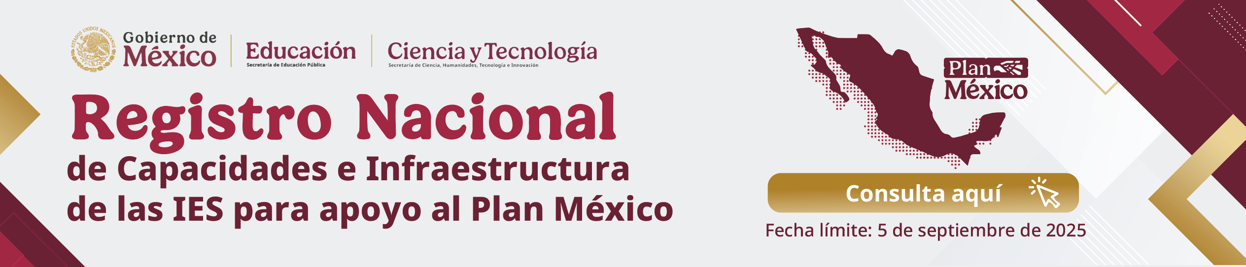 Registro Nacional de Capacidades e Infraestructura de las IES para apoyo al Plan México,