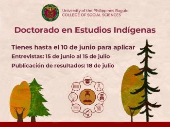 Convocatoria Doctorado Estudios Indígenas en la Universidad de Filipinas