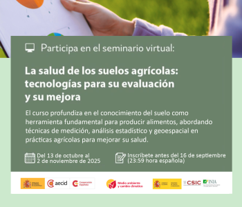 Curso virtual: “La salud de los suelos agrícolas: tecnologías para su evaluación y mejora”