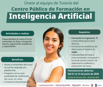 Segunda Convocatoria del Centro Público de Formación en Inteligencia Artificial.