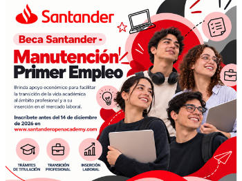 Beca Santander Manutención Mi Primer Empleo